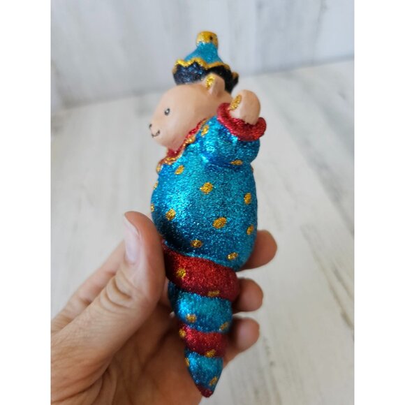 Dept 56 bear clown spiral ornament icicle Xmas circus tree - Picture 3 of 8